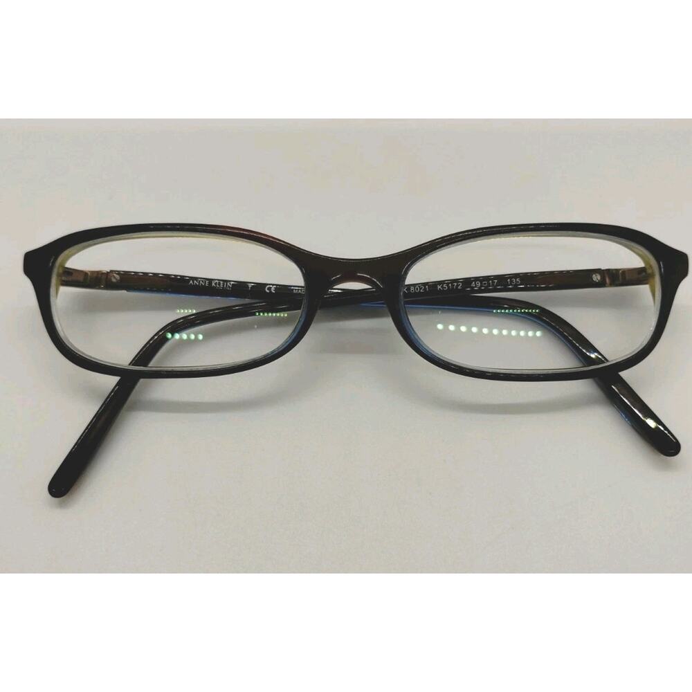 Anne Klein Eyeglasses Frames AK8021 K5172 49-17-135 Brown Blue WOMENS